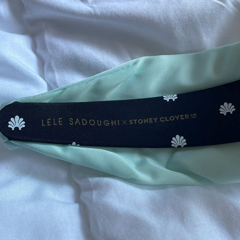 Lele Sadoughi X Stoney Clover Lane Headband In Blue Shell - Picture 8 of 11